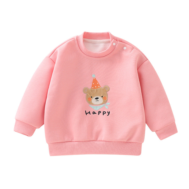 Baby sweatshirt boys and girls autumn clothes long sleeves children's spring autumkids round neck baby style tops bottom shirt