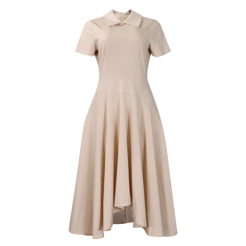 Export women's summer fashioneleganthigh waist banquet large swing skirt asymmetricalelegance evening party african dress