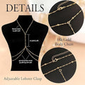 Fashion cross-border star pendant halter-style chest chain sexy clavicle niche body chain easiest for match chain