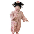 Baby rompers: fleece-lined, extra thick winter outfits for baby boys and girls - perfect for newborns, full month celebrations, 100-day milestones, and first birthday chinese style dresses