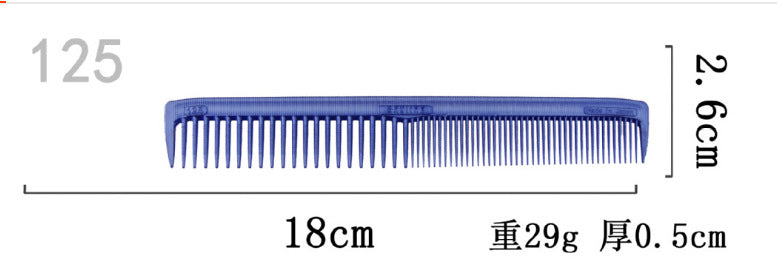 3D Blue Resin Hair Cutting Comb Double Head Hair Cutting Comb Steel Needle Tip Tail Comb High Temperature Resistant Anti-Static Blue Hair Cutting Series