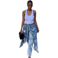 European and american style high-waisted jeans - new women's fashion on : trendy, unique, pleated, distressed, straight-leg jeans