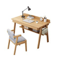 Solid wood desk - all-in-one home study desk for elementary and middle school students, writing desk, computer desk, minimalist modern wall-mounted office desk