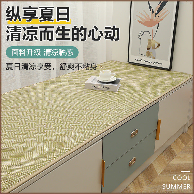 Summer bay window mat balcony mat rattan mat bay window mat living room window sill thickened tatami floor mat simple atmosphere