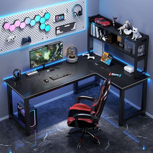 L-shaped corner gaming desk, double computer desk, desktop home student writing desk, minimalist office desk, bedroom corner desk