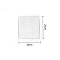 Bbq grill mesh stainless steel rectangular square grid iron grate outdoor bbq supplies oven accessories wholesale portable