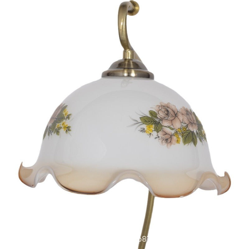 American retro table lamp - bedroom bedside lamp - neoclassical, country, and republic era style - office desk lamp - glass european style - remote control dimming