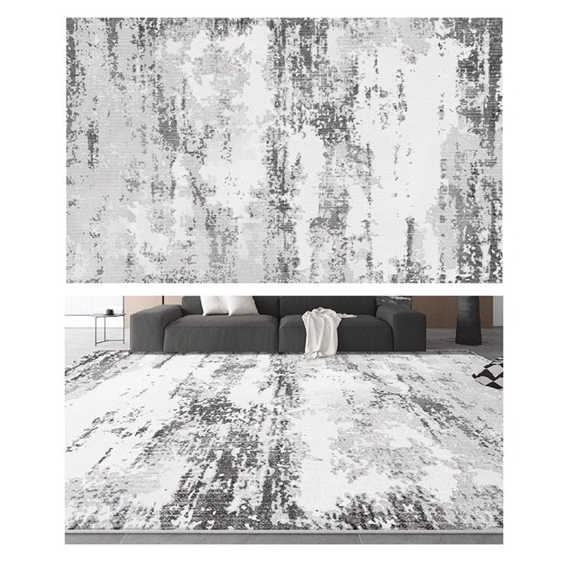 Waterproof rug for bedroom and living room,  new design, large area full coverage, wash-free, wipeable, low-maintenance floor mat, light luxury and high-end