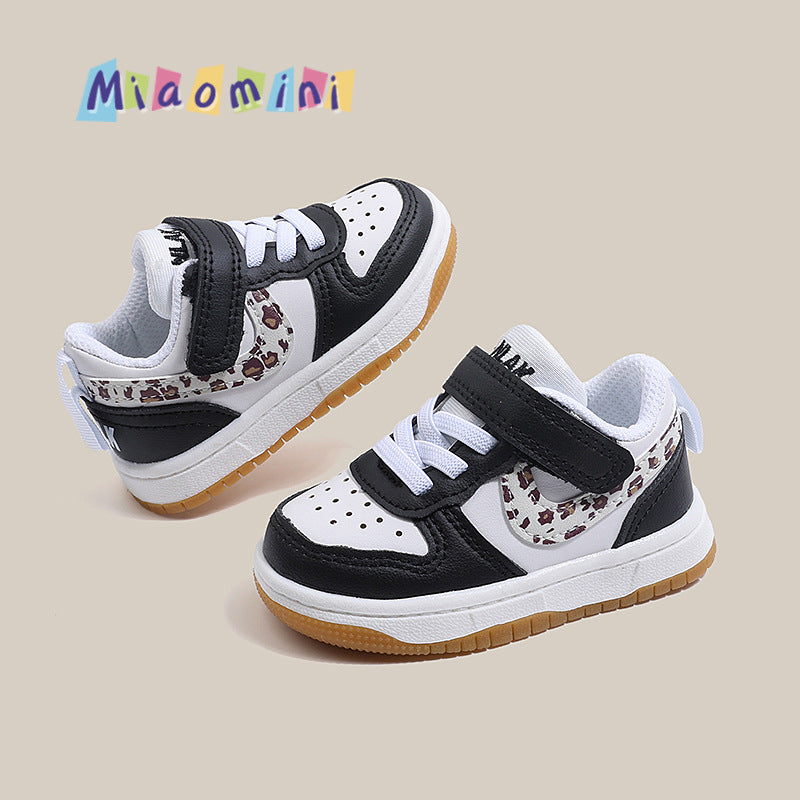 Spring/autumn new children's sports shoes, boys' casual low-top sneakers, girls' baby shoes, fashionable soft sole, ages 1-3
