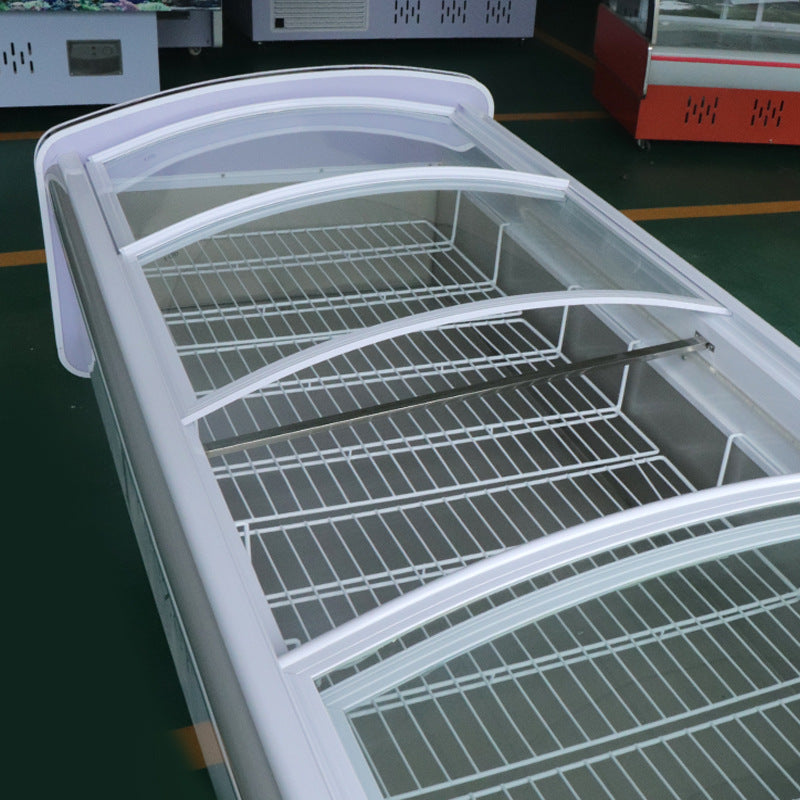 Spicy hotpot ordering cabinet, transparent glass refrigerated display cabinet, commercial cold dishes, seafood and barbecue freezer, side dish cabinet