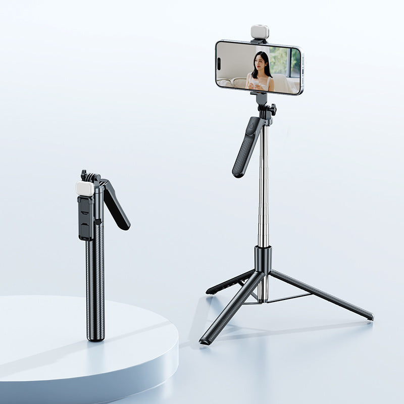 r7l selfie stick 1.7m handheld stabilizer anti-shake r7l telescopic bluetooth remote fill light phone holder