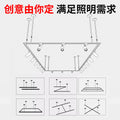 Led boom track spotlight telescopic pole gym clothing store commercial extension pole guide rail light hanging bridge