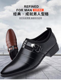 2024 new men's leather dress shoes - korean style business formal shoes, plus size pointed toe casual shoes, dropshipping available