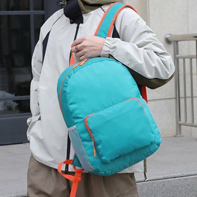 Cross-border foldable lightweight casual backpack universal for boys and girls, high-end mountaineering bag, short-distance large-capacity travel bag