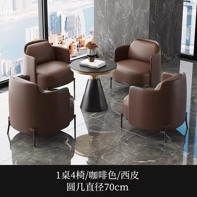 Business negotiation single sofa hotel lobby rest area sofa office light luxury reception sofa booth
