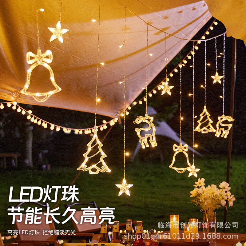 LED star lights flashing lights string gypsy stars birthday scene camping decoration room interior layout ambient lights