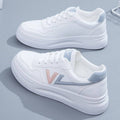 spring/autumn new arrivals: women's lightweight campus style outdoor leather white sneakers for spring/summer