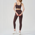 fashion yoga wear classy sense of movement pure color high elastic tight height strength sports suit fitness wear for women