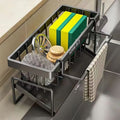Rag drain rack kitchen for home pool narrow edge dishcloth sponge storage sink faucet storage rack