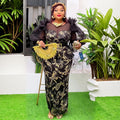 European and american cross-border e-commerce african women's plus size dress  fashion sequin christmas party dress