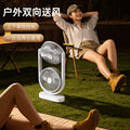 New dual-head desk fan with usb charging - powerful airflow, portable for home, dorm, and outdoor use
