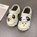 White speechless dog thick sole crocs (eva pad)