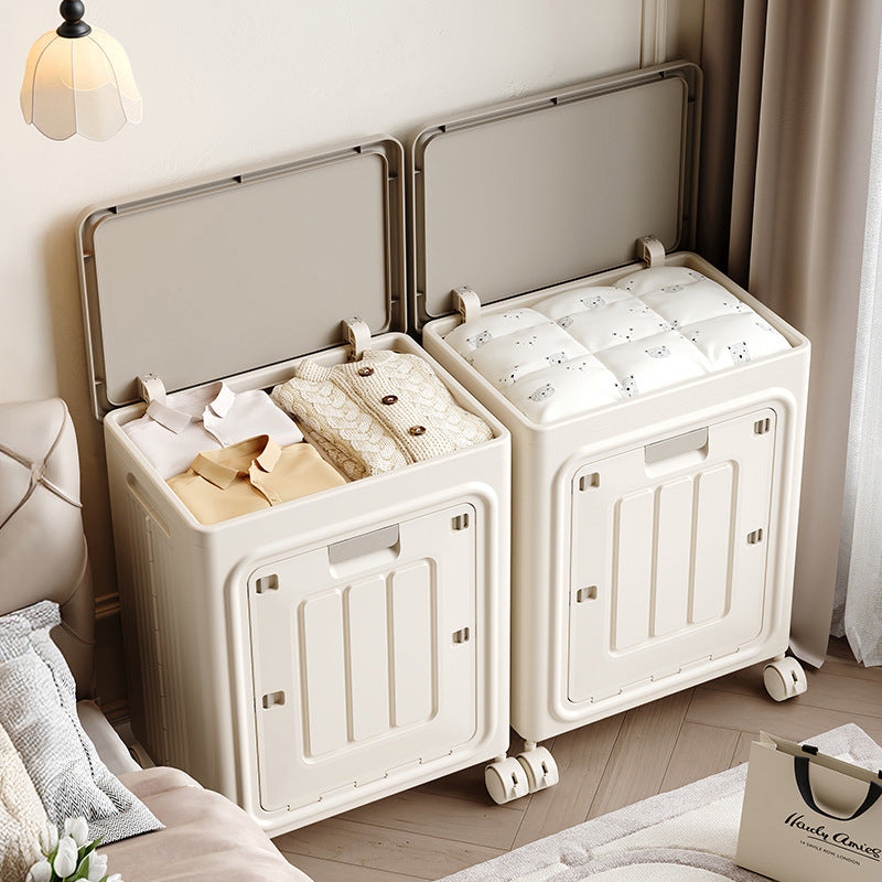 Household storage box Foldable clothing storage box Large capacity plastic finishing box Storage snack toy locker