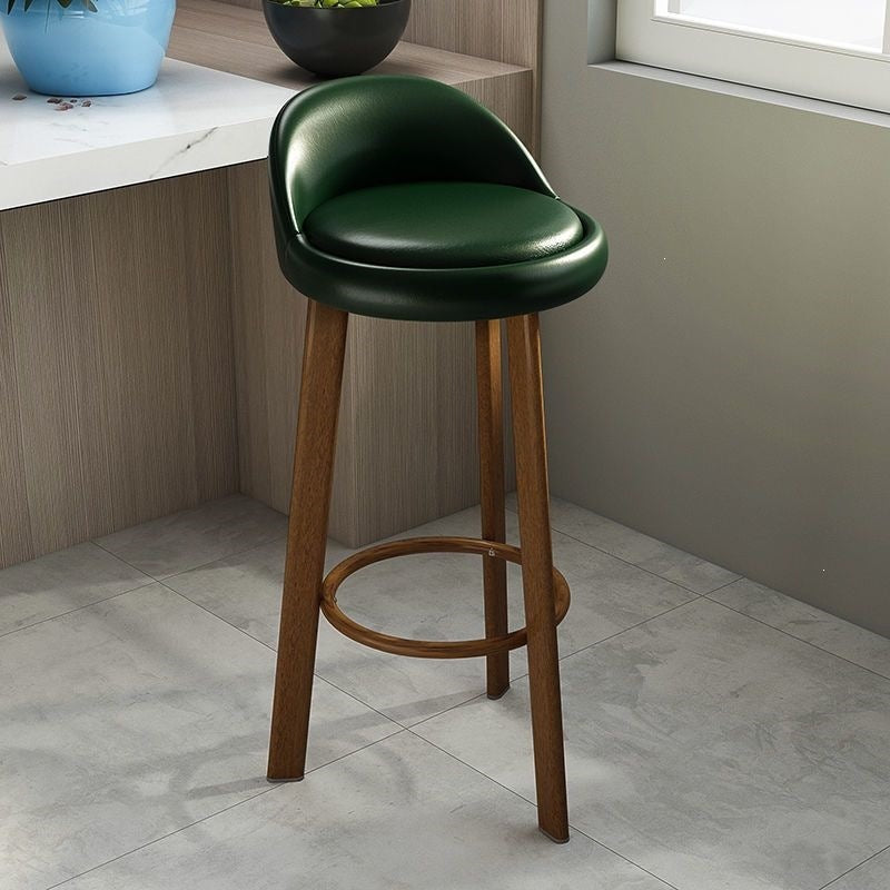Bar stool, light luxury modern minimalist design, backrest included, bar-specific chair, high stool for home use, bar chair, solid wood