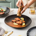 Japanese-style trendy ceramic steak plate - round dinner plate, western food plate, hotel-sized flat plate