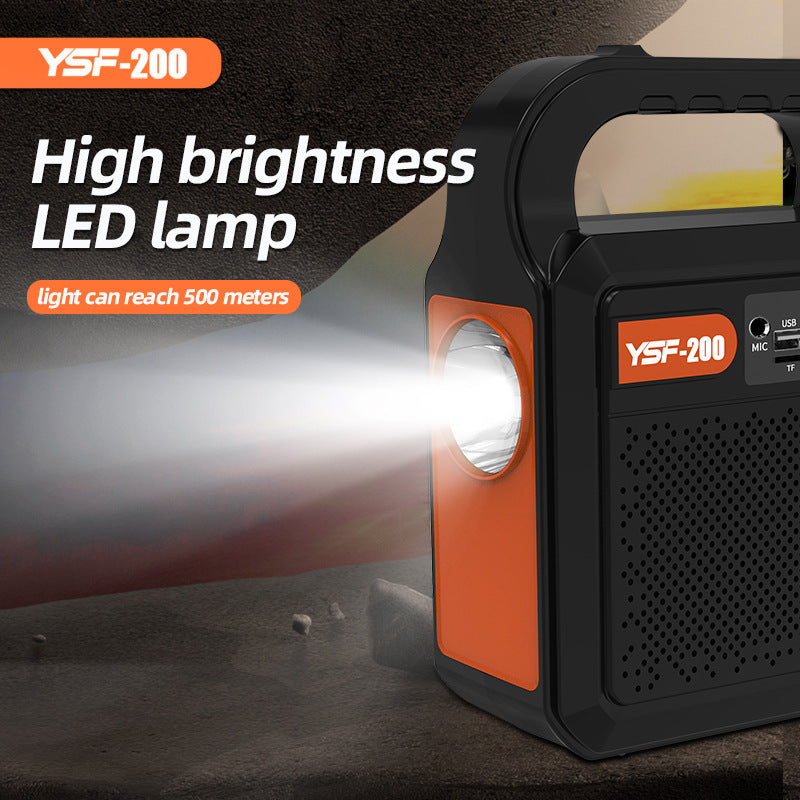 YSF Z00 Solar Bluetooth Speaker Outdoor Light Camping Light Charging Emergency Lighting Tent Light Long Battery Life