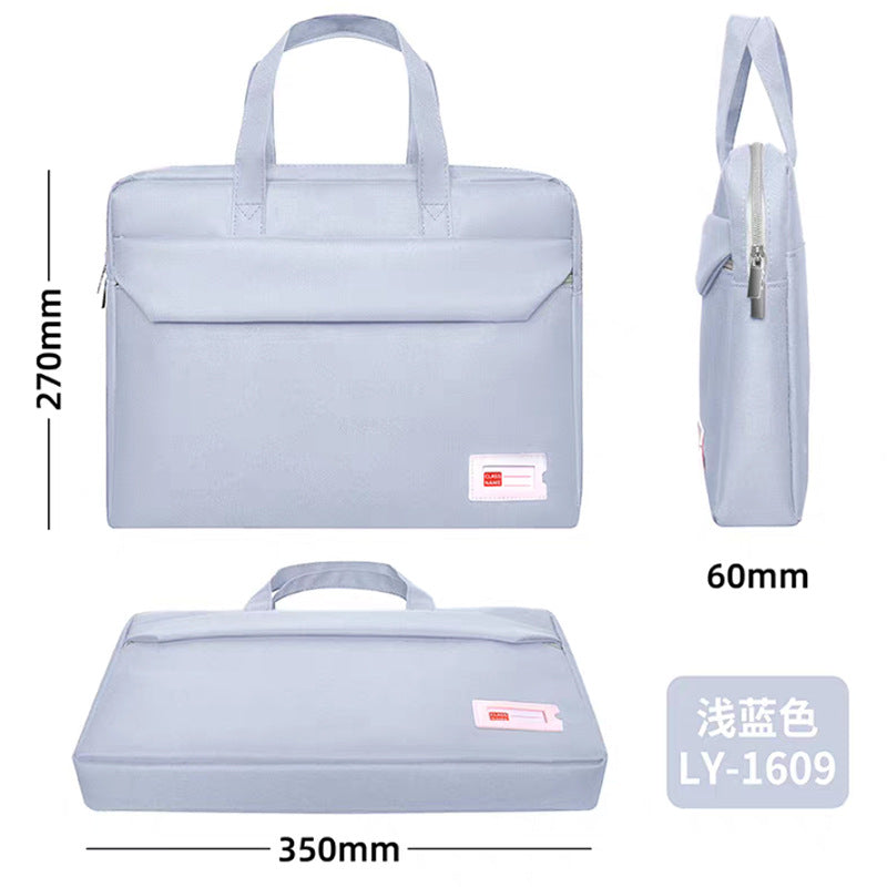 Student tutoring bag canvas laptop backpack tote document bag conference printed material bag large capacity waterproof briefcase