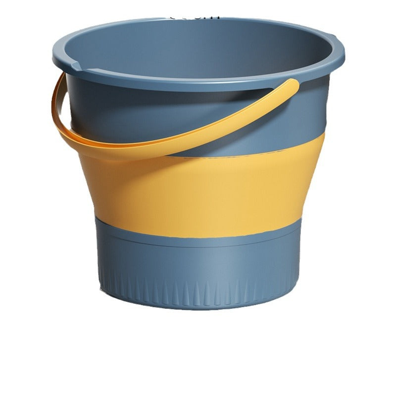 Collapsible water bucket - outdoor fishing bucket, available in small and large sizes, car travel, car wash bucket, portable thickened handheld plastic bucket for home use