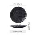 8inch shallow plate-black