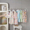 Girls' rayon summer lightweight pajama pants - cartoon print, loose fit, breathable, can be worn outdoors, cropped length