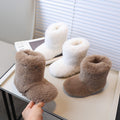 Vancahao girls' snow boots - new  winter collection: kids' fuzzy slippers, little girls' lambswool warm cotton shoes