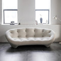 Designer freehand space italian normcore shell sofa living room curved lounge chair cream style accessible luxury small apartment sand