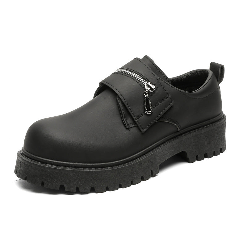Derby shoes men's new arrival matte classy sense mencasual black british style mickey big head workwear small leather shoes