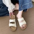 new birkenstock-style women's sandals - summer outdoor wear, double strap, velcro closure, fashionable, non-slip beach slides - women's export model