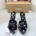 Za's new arrivals are absolutely stunning on foot! retro polka dot strappy high heel sandals, the sexy sandals of 2025