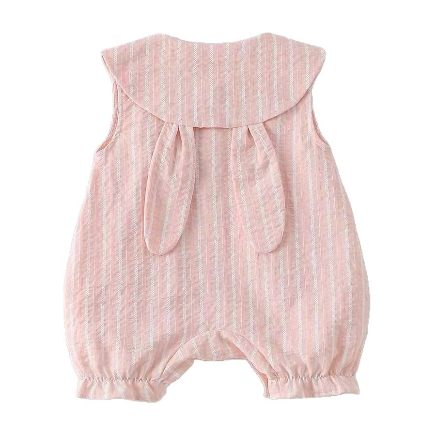 Newborn baby sweet korean style romper - stylish little princess sleeveless bodysuit - lightweight summer crawling suit