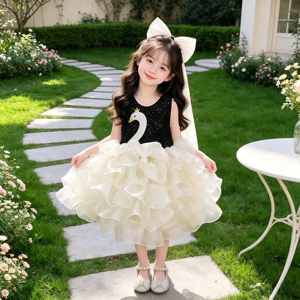Girls' princess dress - new  summer collection - birthday outfit for little girls - stylish dress for baby girls' first birthday - cotton