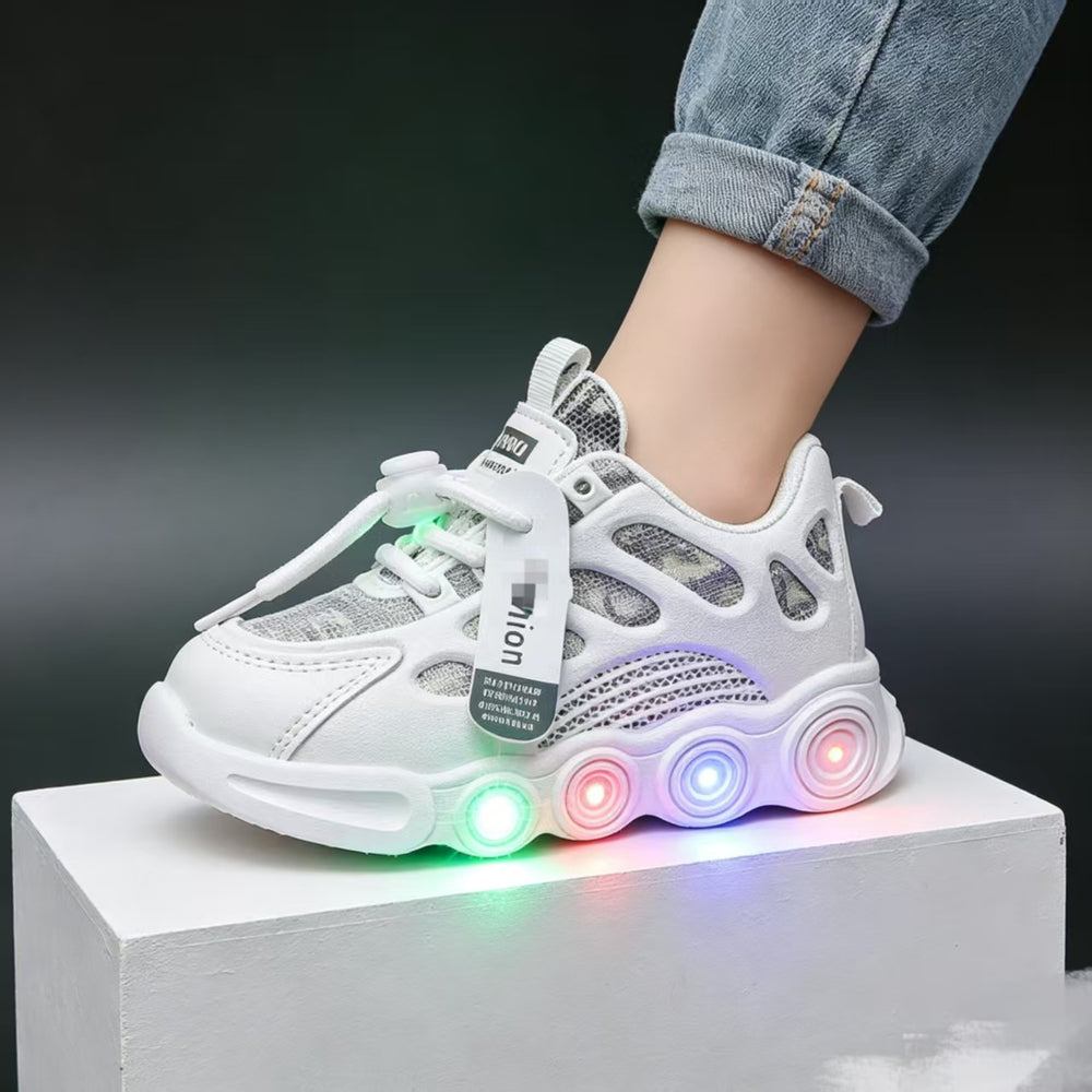 trendy led light-up shoes for kids - breathable casual sneakers for toddlers (ages 1-6) - girls' light-up shoes