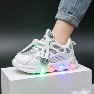 trendy led light-up shoes for kids - breathable casual sneakers for toddlers (ages 1-6) - girls' light-up shoes