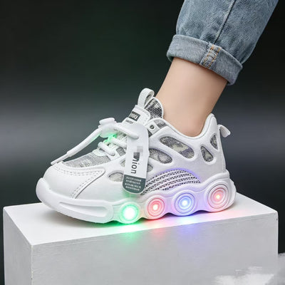 trendy led light-up shoes for kids - breathable casual sneakers for toddlers (ages 1-6) - girls' light-up shoes