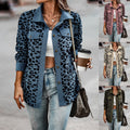 fashion women's leopard print button-down long sleeve jacket - autumn/winter collection (us & europe)