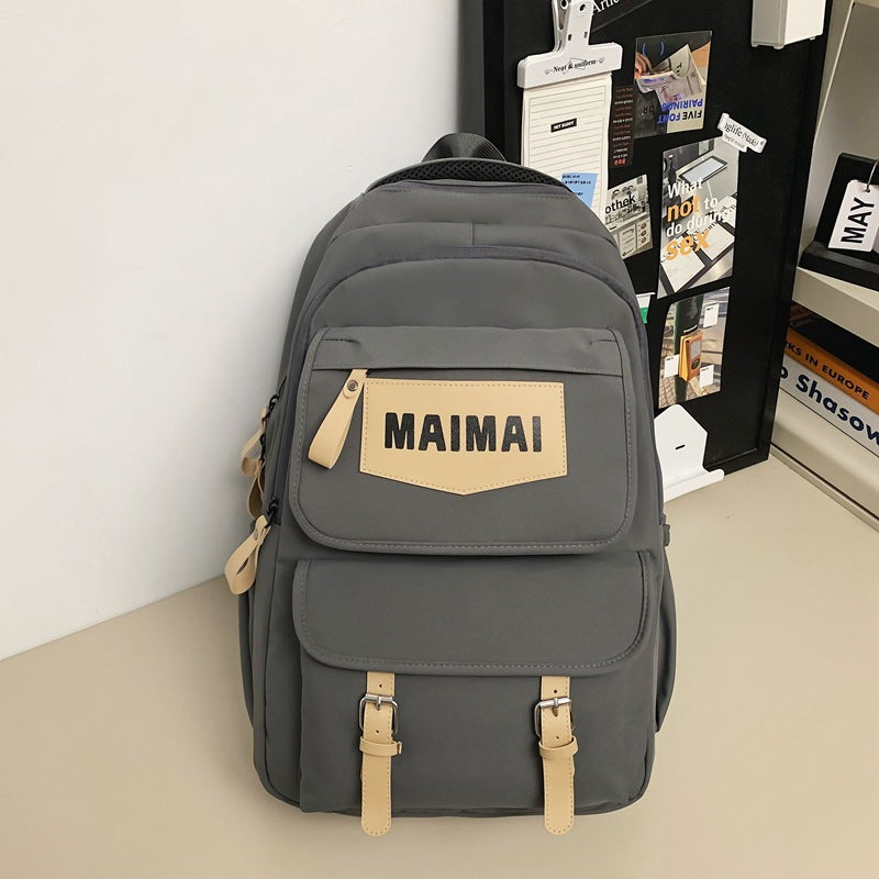 Japanese style workwear style high school students junior high school students school bag women's k-style backpack men's large capacity travel backpack easiest for match