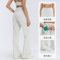 Modal comfortable yoga pants women's loose breathable bootcut pants high waist slimming pilates fitness long pants d26009