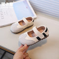 Vancahao girls' mary jane leather shoes, new autumn  korean style, kids' faux split-toe flats, baby shoes