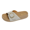 New women's birkenstock-style soft sole sandals with adjustable buckle strap - retro suede beach slippers for outdoor wear (cross-border e-commerce)
