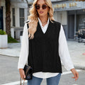 Fashion cross-border export new women's clothing  independent station v-neck loose outer vest vest waistcoat sweater